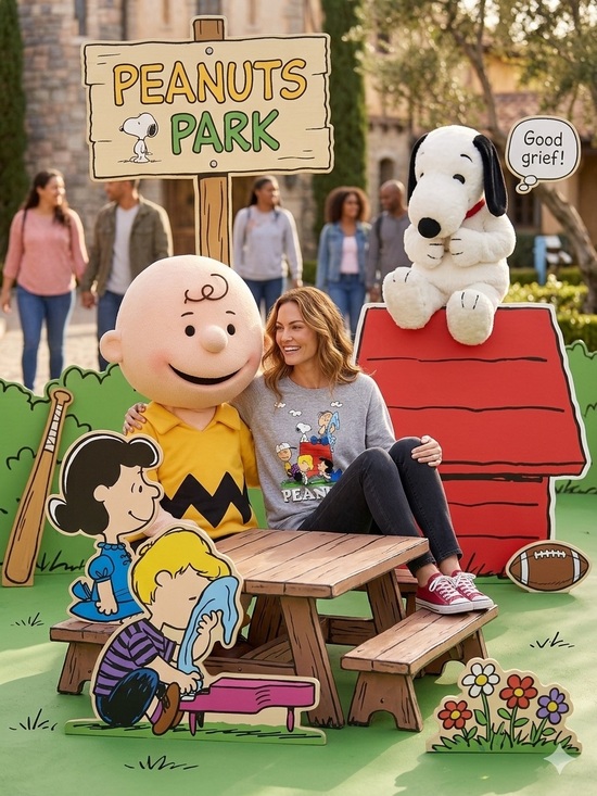 Peanuts Tops - Peanuts Light Gray Crewneck with Snoopy Logo
